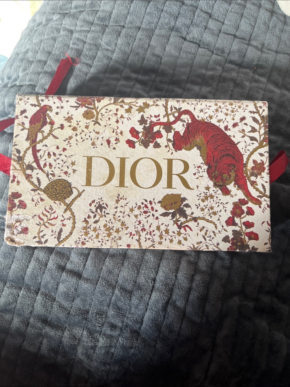 Dior Red and Gold Botanical Tiger Wall Plaque